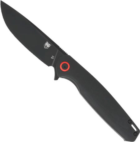 COBRATEC RATH 3.5" FOLDER - BLACK D2 BLACK BLADE