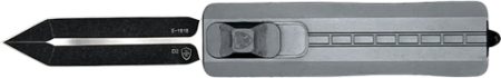 TEMPLAR KNIFE SMALL OTF SIDE - SLIDER 2.75" GREY BLK DGGR D2