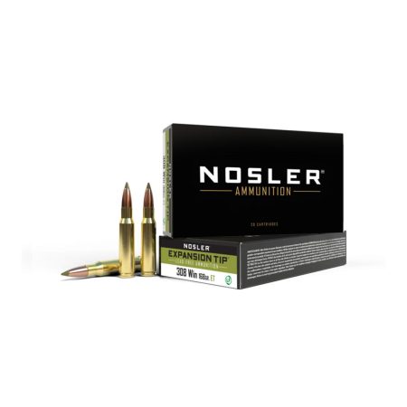 Nosler E-Tip Rifle Ammunition .308 Win 168gr ET 2750 fps 20/ct