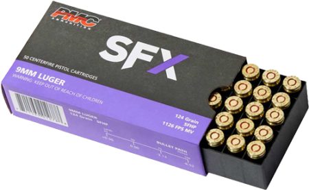 PMC 9MM LUGER 124GR SFX HP - 50RD 20BX/CS