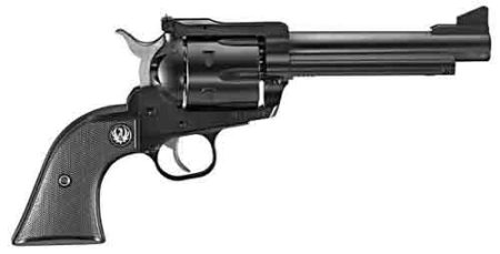 RUGER BLACKHAWK 45LC 5.5" AS - BLUED BLACK CHECKERED SYN