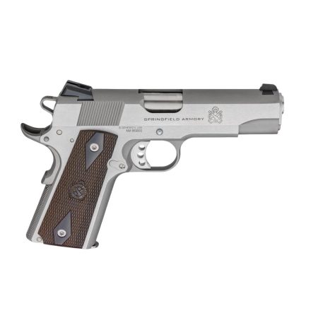 Springfield 1911 Garrison Handgun .45 Auto 7rd Magazine(1) 4.25" Barrel Wood Grips Stainless