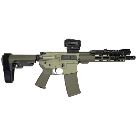 Shark Coast Grassy Knoll AR Pistol Bundle 5.56mm 30rd Magazine 10.5'' Threaded Barrel Vortex Sparc Red Dot Streamlight ProTac SBA3 Brace